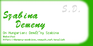 szabina demeny business card
